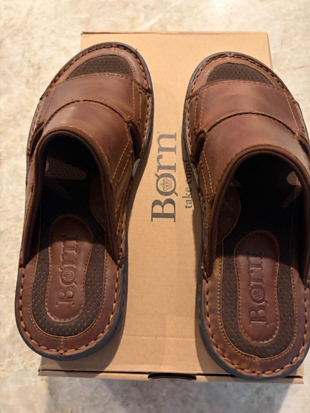 Men's Born leather sandals- new in box
